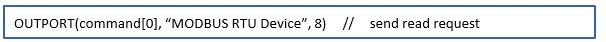 OUTPORT command OUTPORT command: This is the one that takes the read request and sends it to the device.