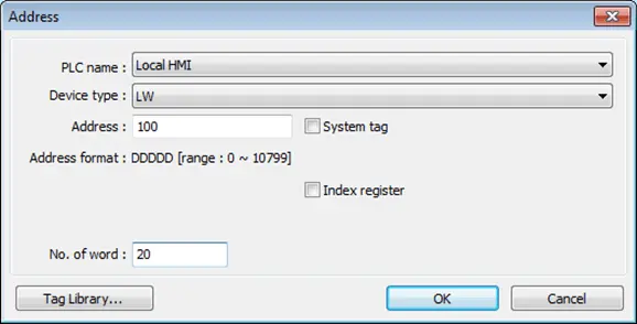 ascii display address ASCII display address