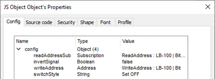 Config Tab