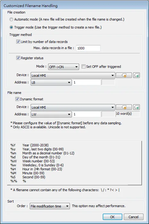 EBPro Customized Filename Handling with a Data Sampling Object allows for batches of sampled data to be organized in multiple ways.