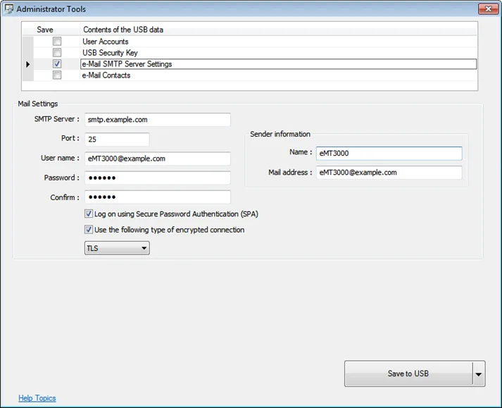 SMTP Server Settings configuration: Administrator Tools Administrator Tools: SMTP Server Settings