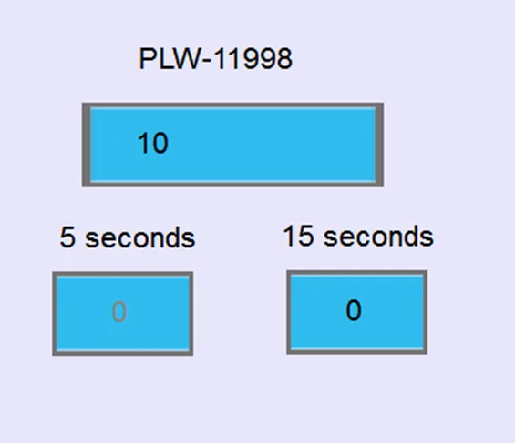Control Token implementation Example of control token implementation with multiple control tokens. When two or more control tokens are used, system register PLW-11998 will count down from least idle time until elapsed. This image shows the remaining time for the second control token