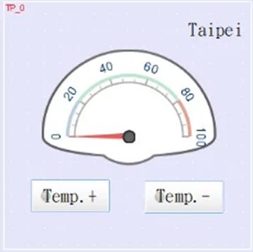 Post project compilation, the text object value has changed, as has the label for each combo button.