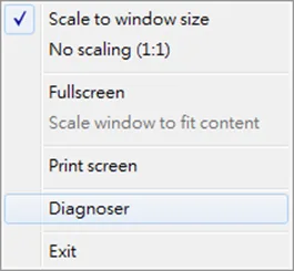 cMT Viewer simulation screen after being right-clicked, popup menu has "Diagnoser" as option.  This is one method to open the cMT Diagnoser.