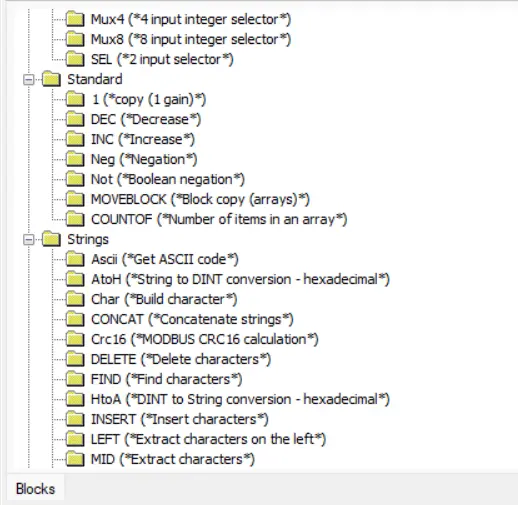 MAPware: Instruction List A screenshot of the instruction list used for dragging and dropping functions into MAPware logic