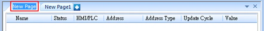 Renaming an EasyWatch page Double-Click a page name to rename an EasyWatch page.