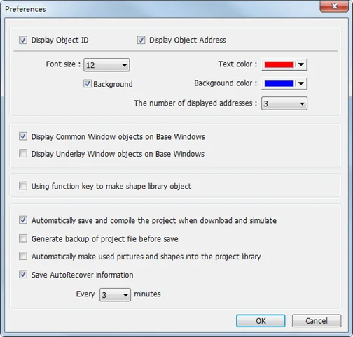 In menu [File] » [Preferences] » [Display] select whether or not to [Display Common Window objects on Base Windows] when editing a project. This can avoid overlapping objects in base window with objects in common window.