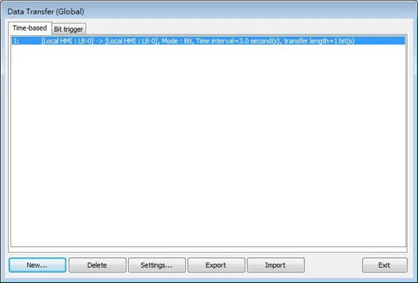 EBPro Time Based Data transfer EBPro Time based Local Bit Data transfer example (automatically every 3 seconds)