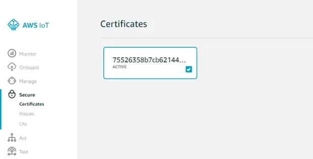 Select the certificate you created Certificates Page. Accessed via the "Secure" toolbar on the left, certificates link below that. Select the certificate that you created previously