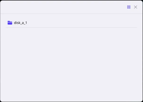 Root Directory of the external device.