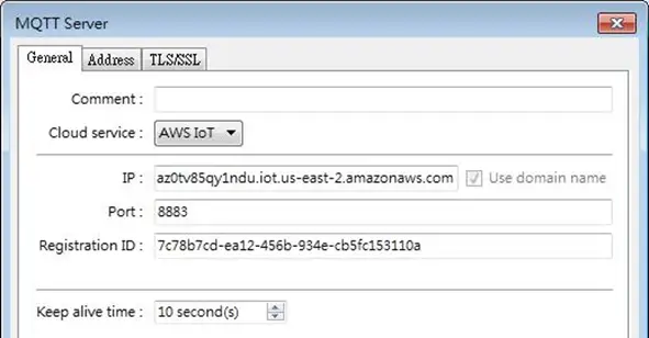 AWS IoT Cloud Service To Publish to AWS IoT properly, make sure AWS IoT is the selected Cloud Service in the MQTT Server General Tab.