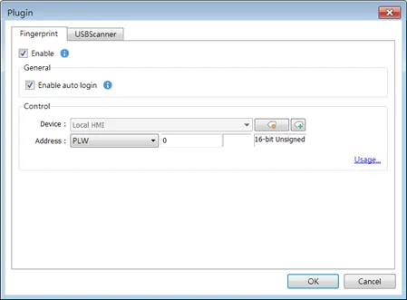 After enabling the plugin, users have the option to log in either through a fingerprint recognition device for accounts linked to fingerprints or via a USB scanner for accounts linked to RFID cards or barcodes.