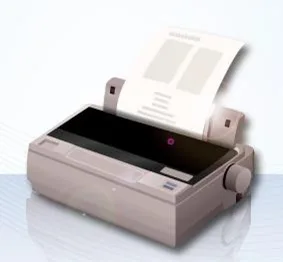 Image of an Epson Serial Printer. Serial printers communicate to the HMI via RS232 or RS485 communication and are commonly used for printing receipts or labels.