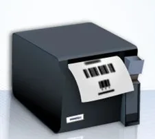 Image of an Epson TM-T70 Serial Printer. Serial printers communicate to the HMI via RS232 or RS485 communication and are commonly used for printing receipts or labels.