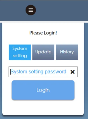 Once you know the cMT unit's IP, Open a web browser (IE, Chrome, or Firefox) and enter the IP address of the HMI. Select [System setting] and enter its password. The default password is 111111.