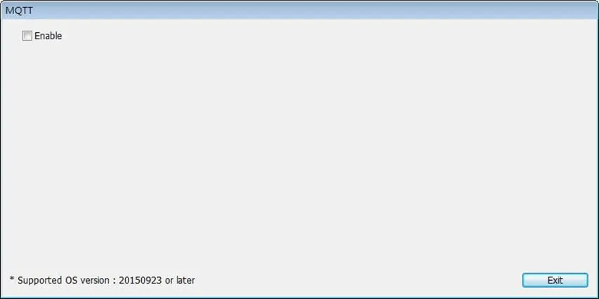 MQTT main dialog EBPro MQTT dialog box. This is where the MQTT is enabled, and is found in the Objects Toolbar in EBPro.
