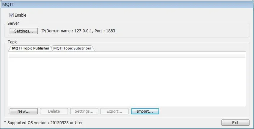 EBPro MQTT Object enabled, MQTT Topic Publisher tab active in the 'Topic' section.