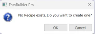 EBPro Recipe View Object "no recipes" prompt No Recipe prompt. This pops up when the Recipe View Object is created yet there are no recipes to view. A recipe must be created first prior to creating a recipe view object.