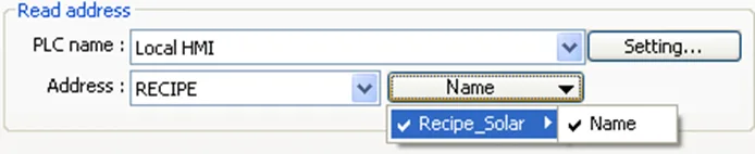 database example 5 How to reference recipe elements within an ASCII object