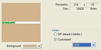 Screenshot of adding a .gif file giving the uploader the option to leave the gif loops infinite or customize the loops of the .gif