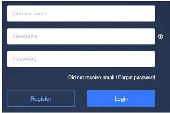 Log into the Domain Using the credentials set up earlier, log into the domain with the domain name, username (admin) and admin password.