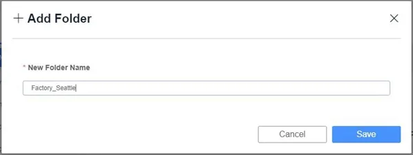 You can use Folders to organize HMIs by territory or function. Use folders to organize HMIs by territory or function. Click the Add Folder button and name the folder, then click Save to create the new folder.