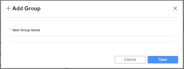 Add Group button creates a new HMI group Clicking the Add Group button creates a new HMI group.