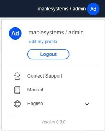 Edit admin information and logout domain admin information such as email address and password can be edited if desired. Also, the admin page has a logout button so you can log out of the domain as needed.