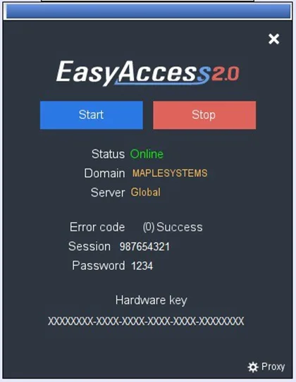 Screenshot of the EasyAccess 2.0 window, Window number 76 in a new EBPro project.