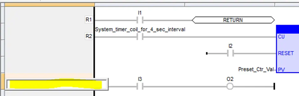 Rung label assignment Assign a label name to the rung
