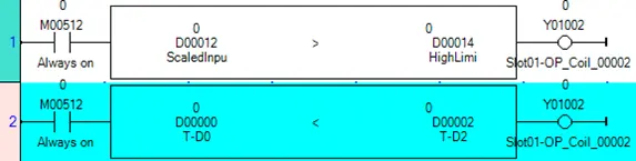 Insert less than logic instruction