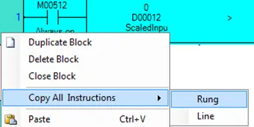 Rung Copy from All Instructions menu