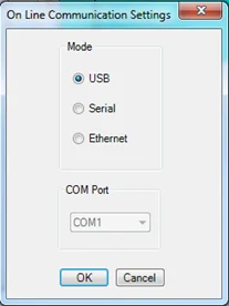Select how to go online with the HMC. USB or Ethernet