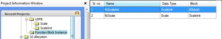 new instance of ScaleInit FB New Instance of UDFB