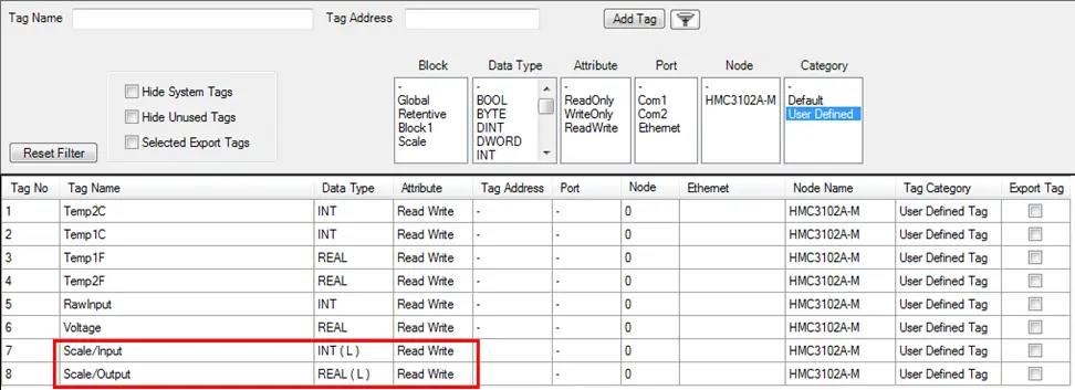 UDFB Step 10a: Scale tags Newly Created Tags