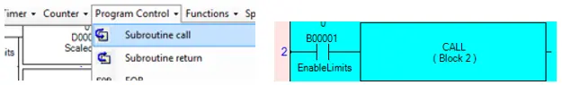 Place Call Instruction on rung