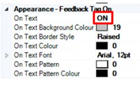 Feedback Tag appearance selection