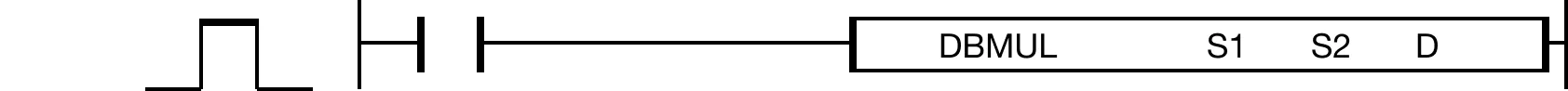 DBMUL The DBMUL instruction multiplies an 8-digit binary-coded decimal (BCD) value, S1, to an 8-digit binary-coded decimal (BCD) value, S2, and saves the pr