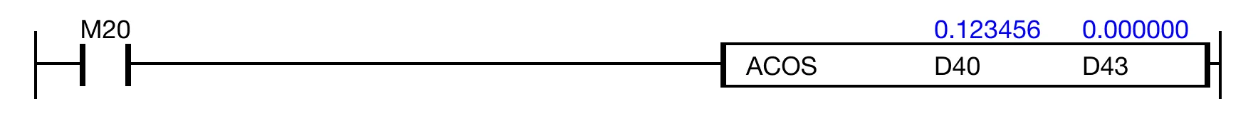 Ladder Diagram Example B for ACOS instruction.