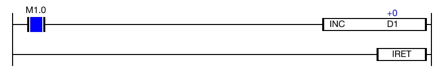 Ladder Diagram Example This is the periodic interrupt program for the ID 1.