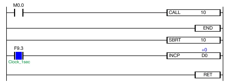 Example 1 Example 1 for MapleLogic SBRT instruction.