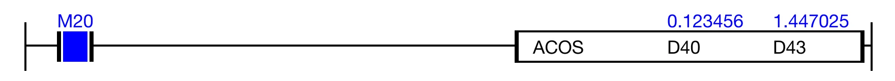 Ladder Diagram Example C for ACOS instruction.