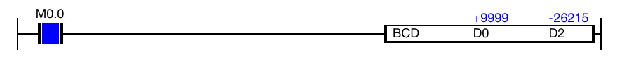 Ladder Diagram Example Ladder DIagram Example for MapleLogic BCD/BCDP instruction.