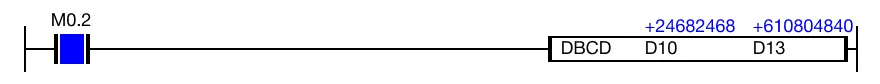 Ladder Diagram Example Ladder Diagram Example for MapleLogic DBCD/DBCDP instruction.