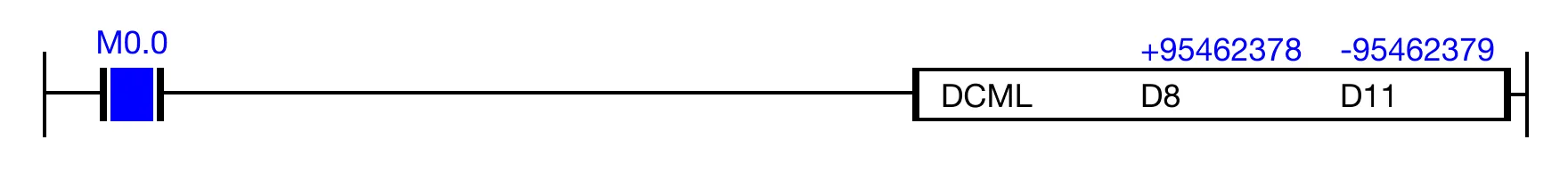 Ladder Diagram Example Ladder Diagram Example for MapleLogic DCML/DCMLP instruction.