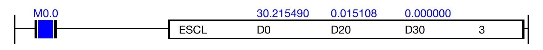 Ladder Diagram Example Ladder Diagram Example for MapleLogic ESCL/ESCLP instruction.