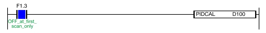 Ladder Diagram Example for MapleLogic PIDCAL instruction.