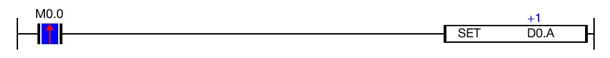 Ladder Diagram Example for MapleLogic SET instruction.