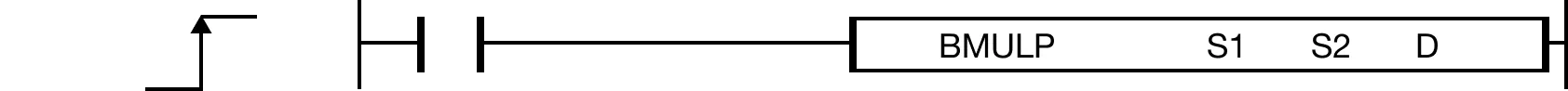 BMULP The BMULP one-shot instruction multiplies a 4-digit binary-coded decimal (BCD) value, S1, to a 4-digit binary-coded decimal (BCD) value, S2, and saves