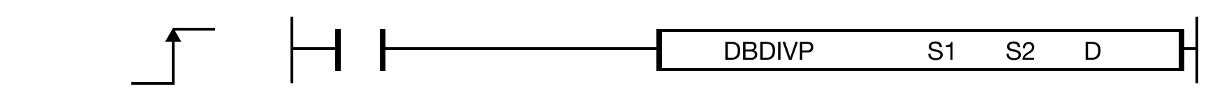 DBDIVP The DBDIVP one-shot instruction divides an 8-digit binary coded decimal (BCD) dividend value, S1, by an 8-digit binary coded decimal (BCD) divisor val